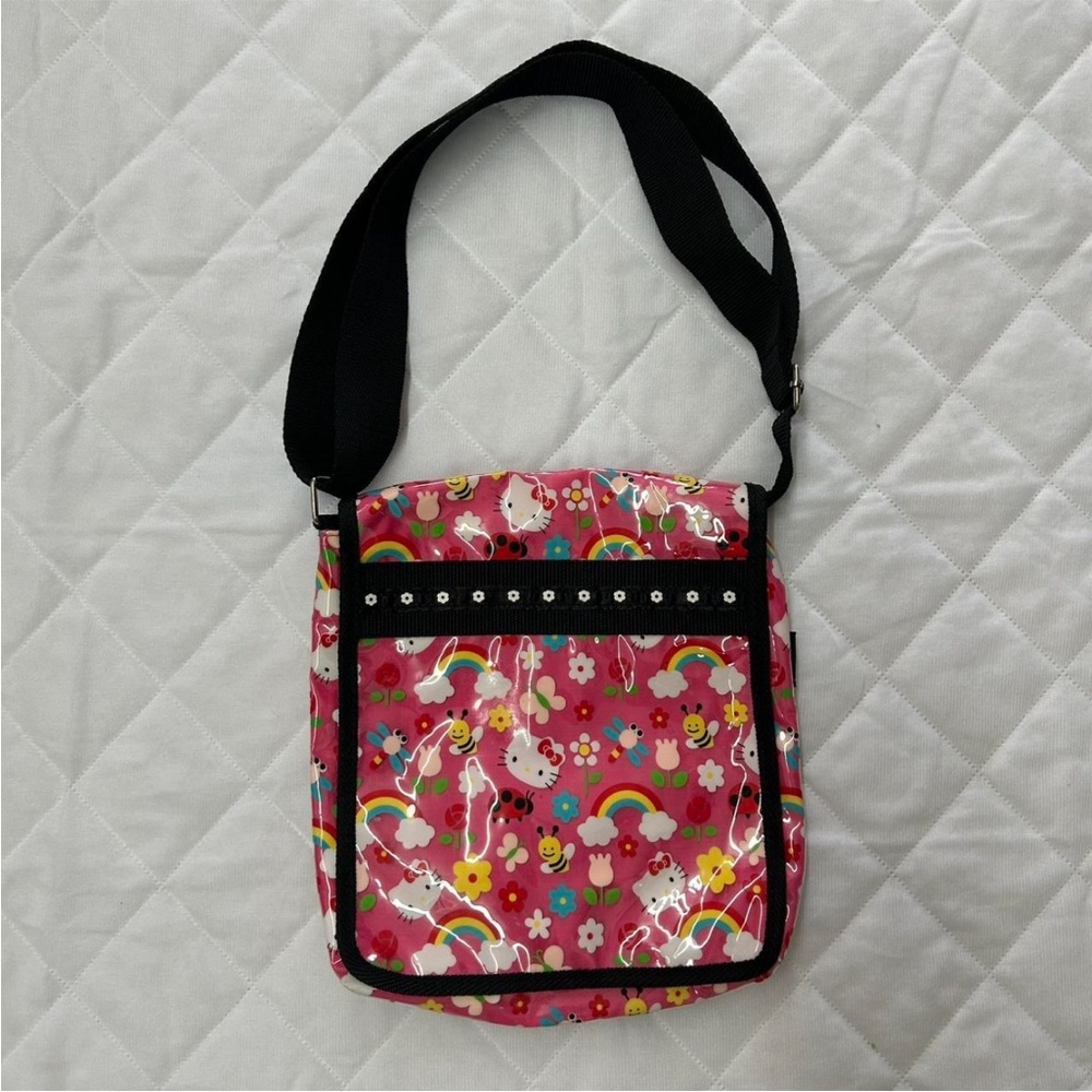 sanrio hello kitty pink graphic crossbody bag 2008